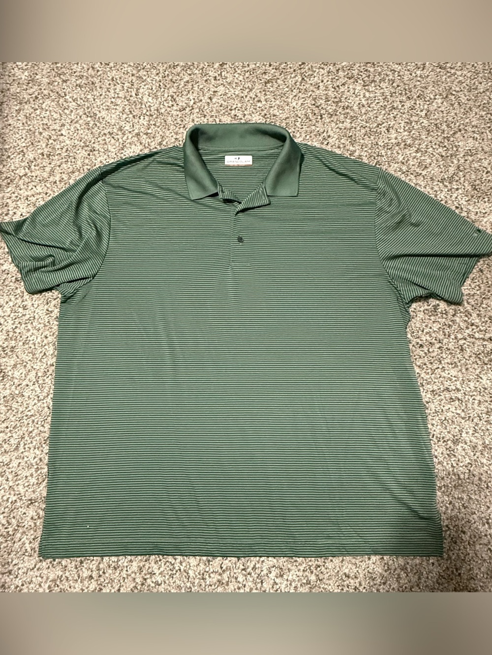 Grand Slam Green Striped Polo Shirt